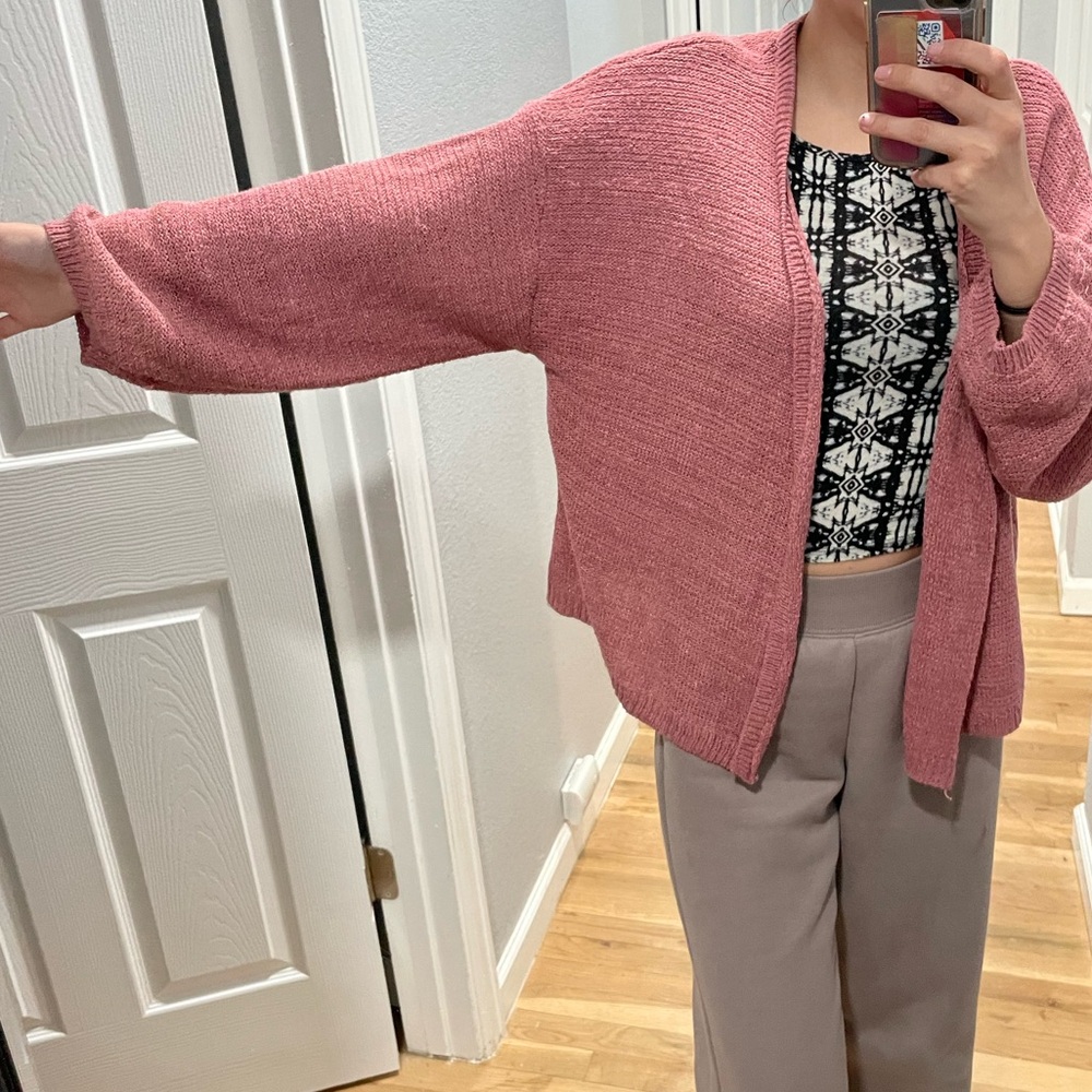 Pink Knit Cardigan - Picture 3 of 5